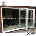 Unbreakable folding glass doors triple glazing aluminium alloy bi windows and transparent door